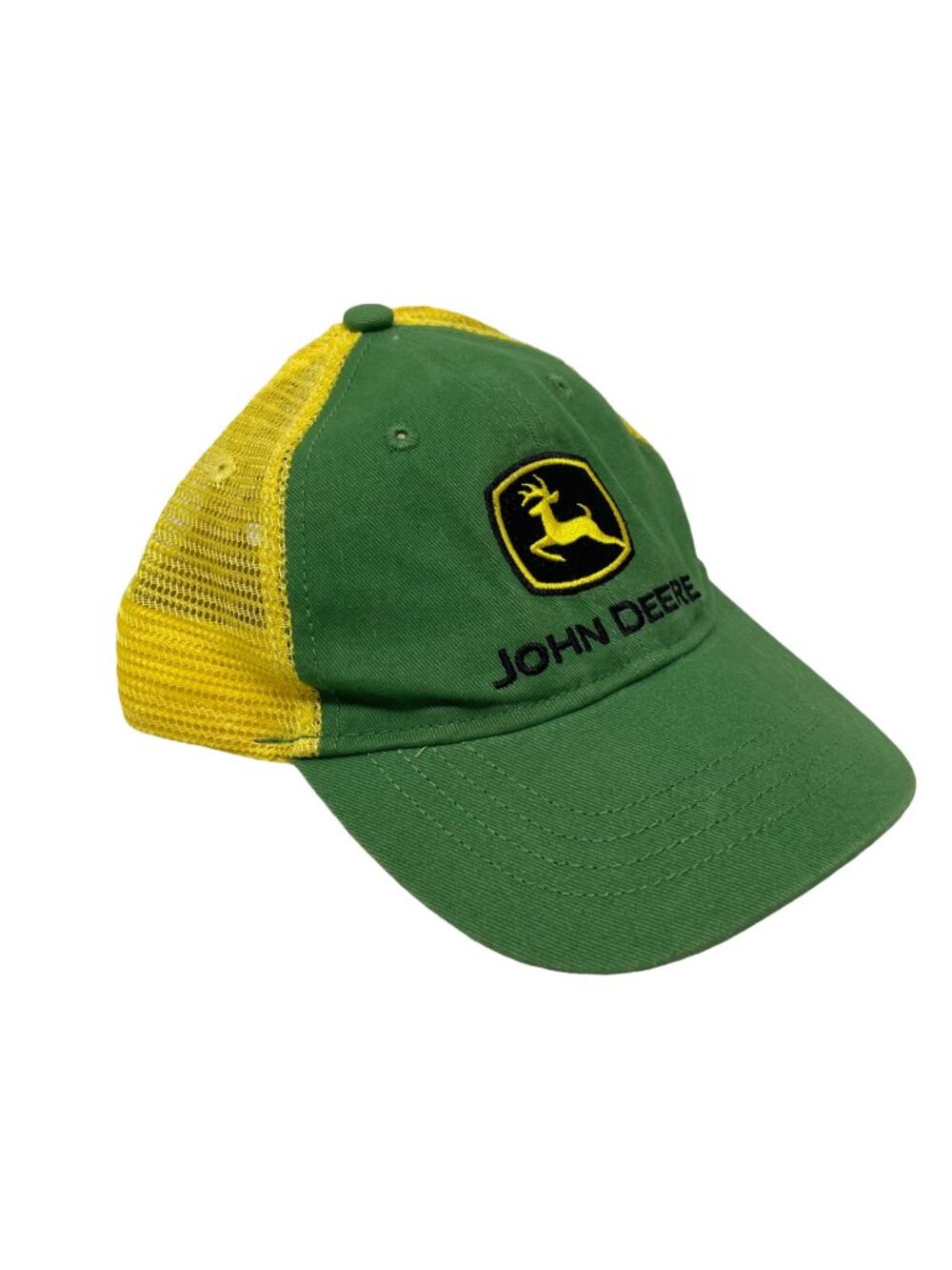 John Deere Hat Toddler OS Trademark Trucker Baseball Mesh Snap Back Green Yellow